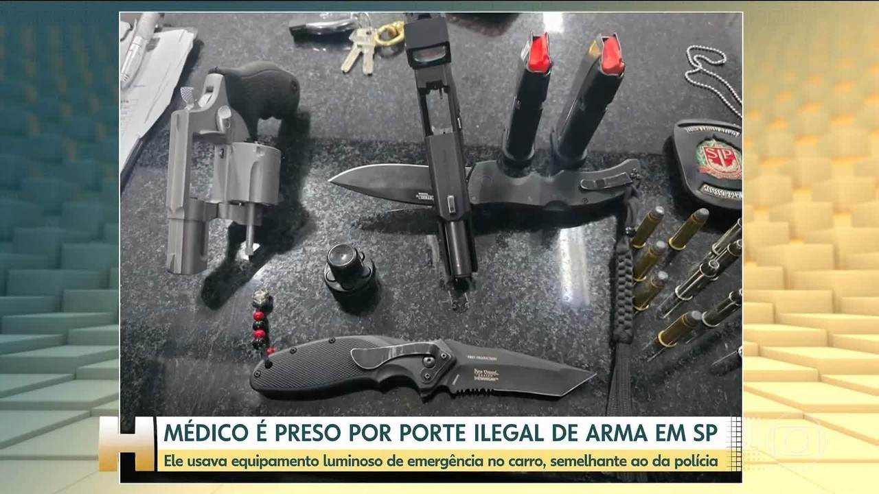 Médico preso com giroflex e armas na Avenida Paulista é solto após audiência de custódia