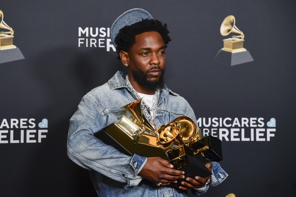 Kendrick Lamar venceu cinco Grammys por 'Not Like Us' — Foto: Richard Shotwell/Invision/AP