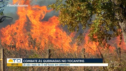 Setembro registra mais de 5 mil focos de queimadas no Tocantins