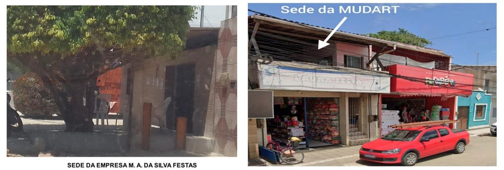 Sedes das empresas investigadas, de acordo com a Polícia Civil de Pernambuco — Foto: Reprodução / Polícia Civil de Pernambuco