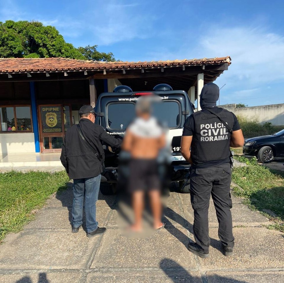 Pedreiro é preso por estuprar a vizinha, de 11 anos. — Foto: Polícia Civil de Roraima/Divulgação