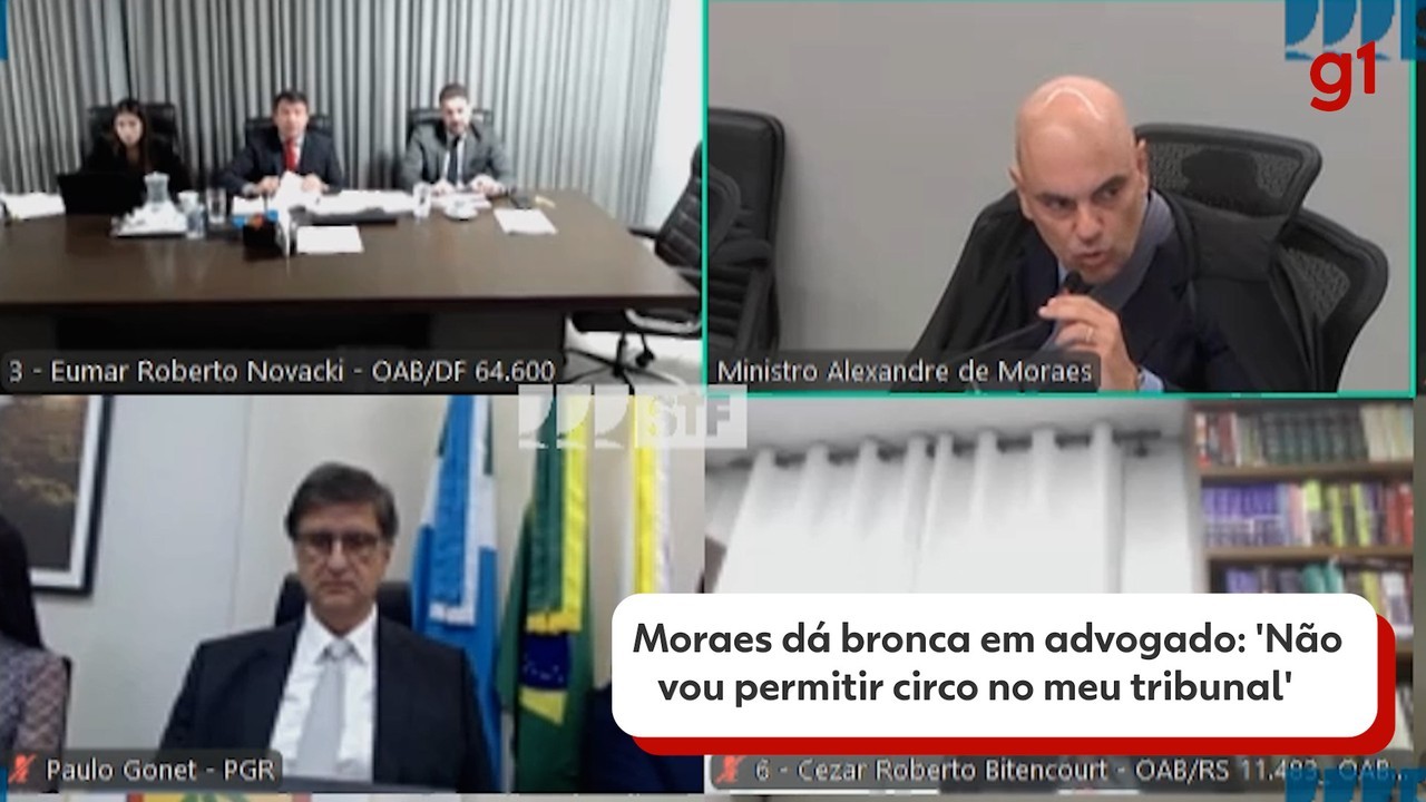 Veja VÍDEO do momento em que Moraes dá bronca em advogado: 'Não vou permitir circo no meu tribunal'