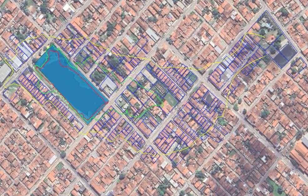 Mapa das áreas afetadas, segundo prefeitura — Foto: Divulgação/DOM