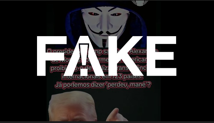 É #FAKE que Trump proibiu Alexandre de Moraes de movimentar dinheiro em 123 países