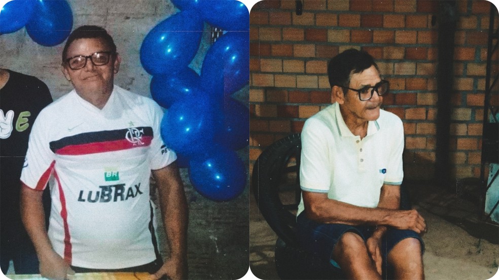 À esquerda, está José Maria, que quer levar o irmão Dimas (à direita) para Fortaleza. — Foto: Arquivo pessoal