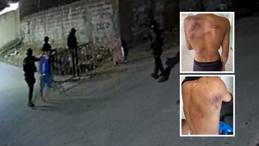 Jovens são levados a uma rua deserta e espancado por seguranças durante festa de carnaval em Tianguá — Foto: Reprodução