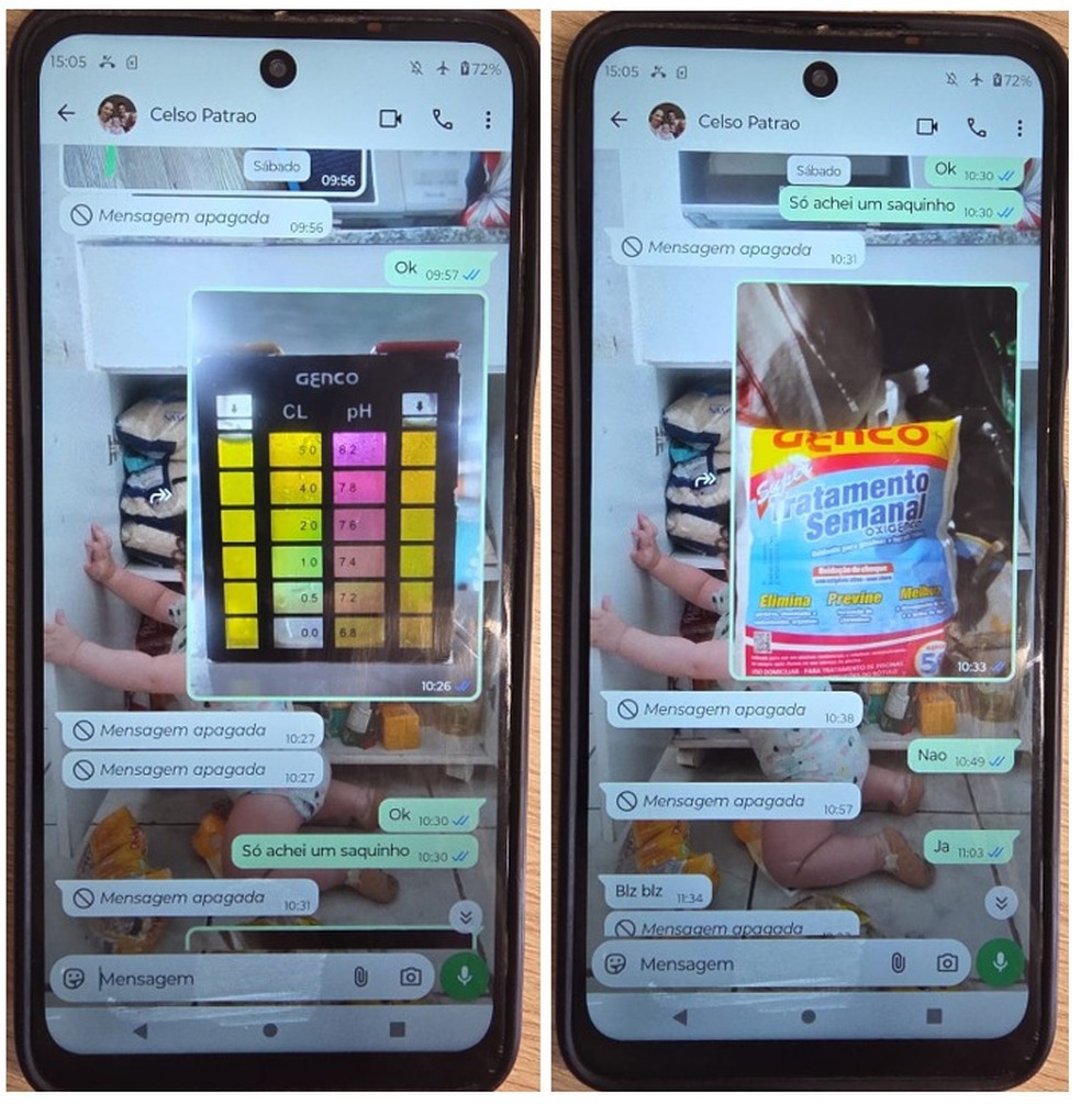 Segundo Celso Cruz, a comunicação continha 'tratativas normais', como indicações de medidas e dosagens de cloro para aplicação na água. — Foto: Reprodução