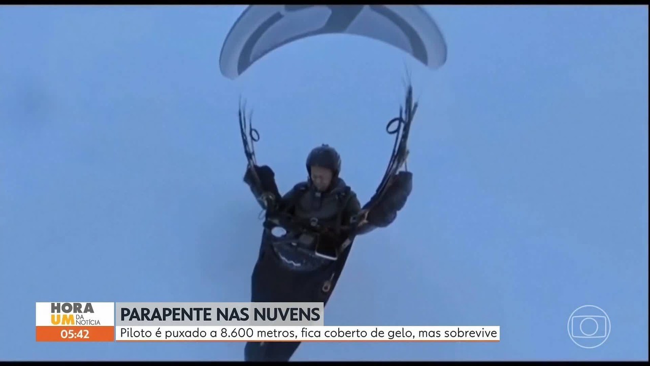 Homem sobrevive a voo acidental de parapente a 8 mil metros de altitude