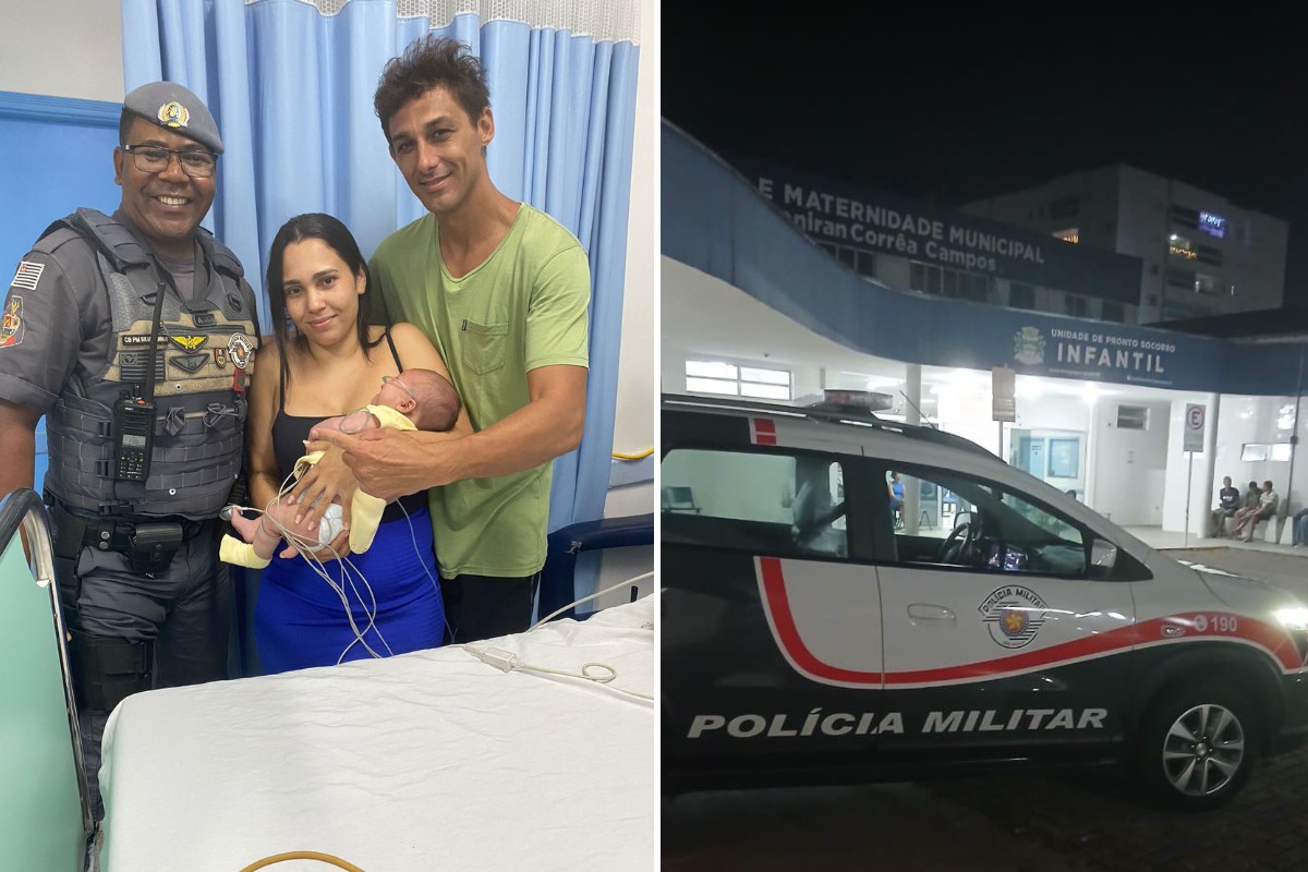 Recém-nascida engasga com leite e é salva por PMs em rodovia no litoral de SP 