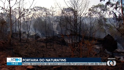Prazo de suspensão da queima controlada é prorrogado pelo Naturatins
