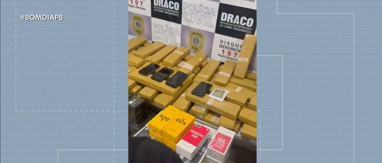 Quatro pessoas são presas e 100 kg de drogas e produtos contrabandeados  são apreendidos, em Campina Grande