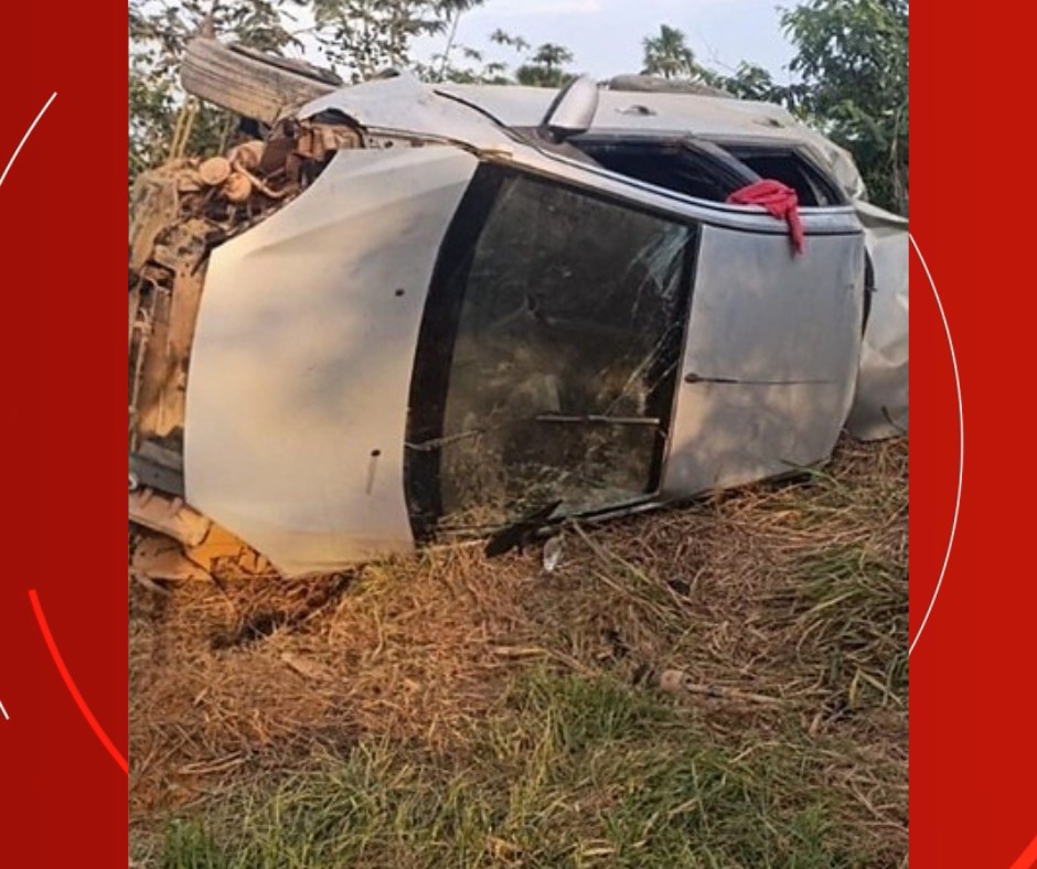 Adolescente de 15 anos morre e duas pessoas ficam feridas após carro capotar em MT