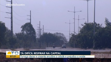 Fumaça densa das queimadas pode prejudicar a saúde dos palmenses