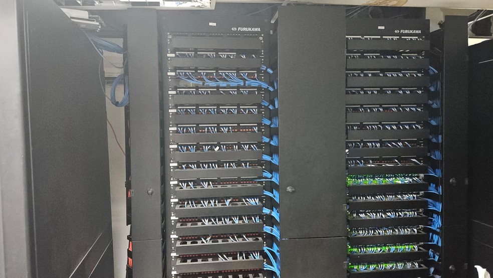 Central de golpes encontrada pelo Deic na Av. Brigadeiro Faria Lima, centro financeiro de São Paulo. — Foto: Divulgação/DEIC