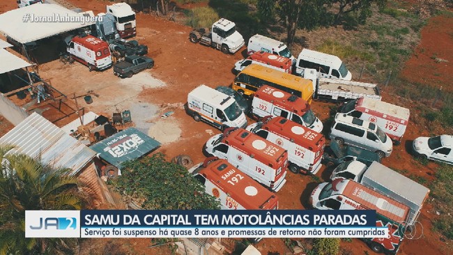 Ambulncias e motolncias do Samu esto paradas