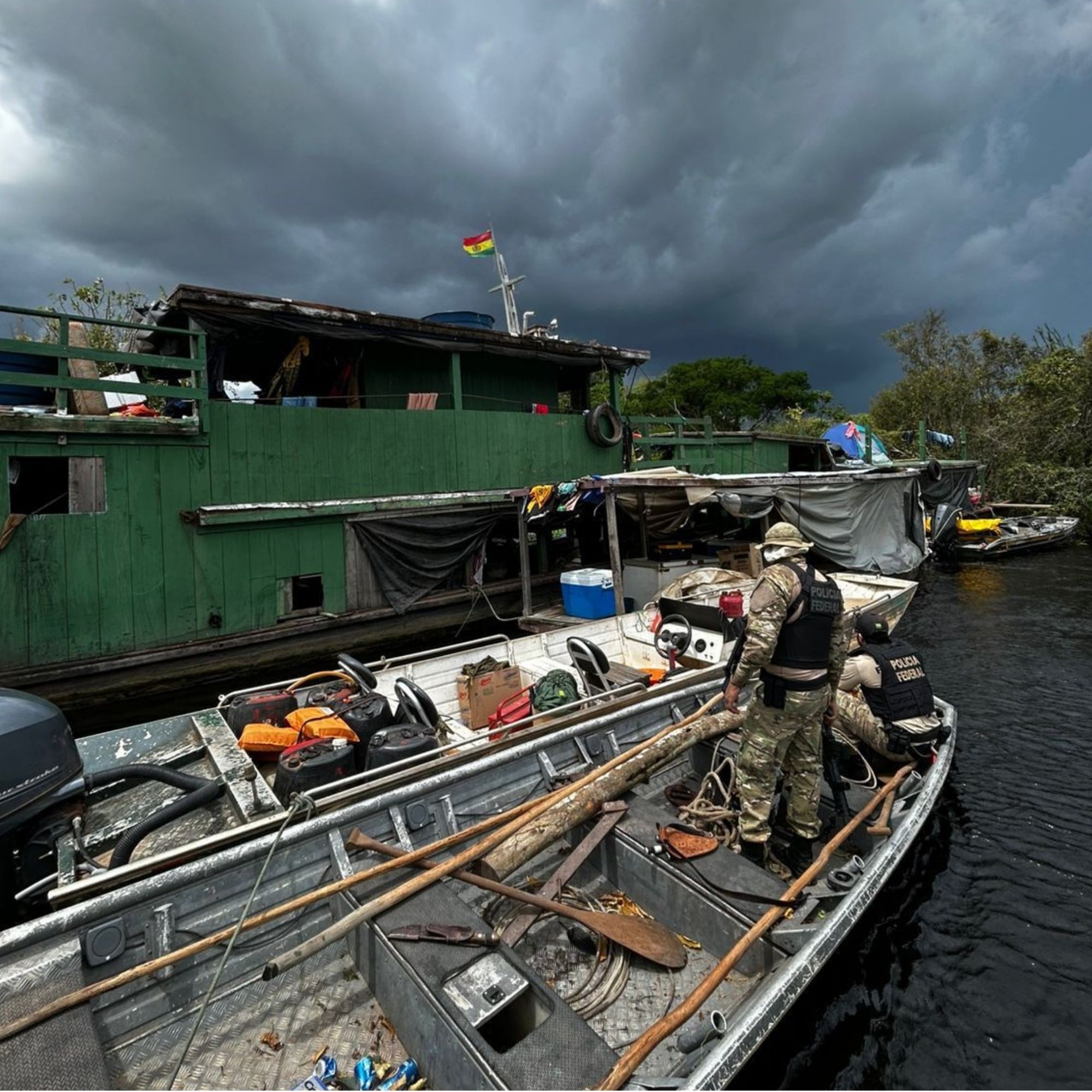 Duas pessoas são presas pela PF com chifre de búfalo em operação contra crimes ambientais em RO