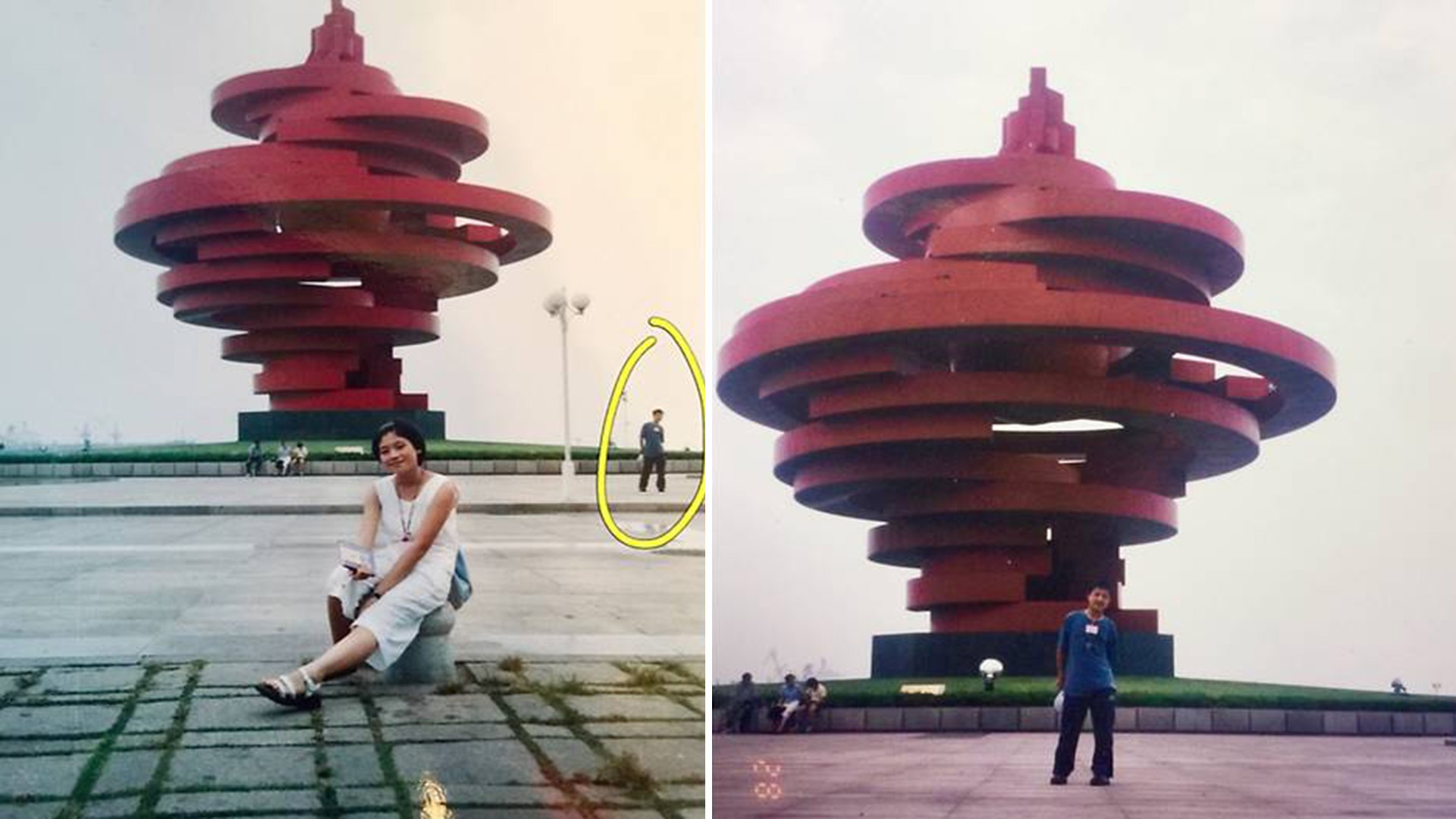 'Geoguessr do destino'? Há 25 anos, desconhecidos tiraram fotos no mesmíssimo instante e lugar; uma década depois, se apaixonaram e descobriram coincidência