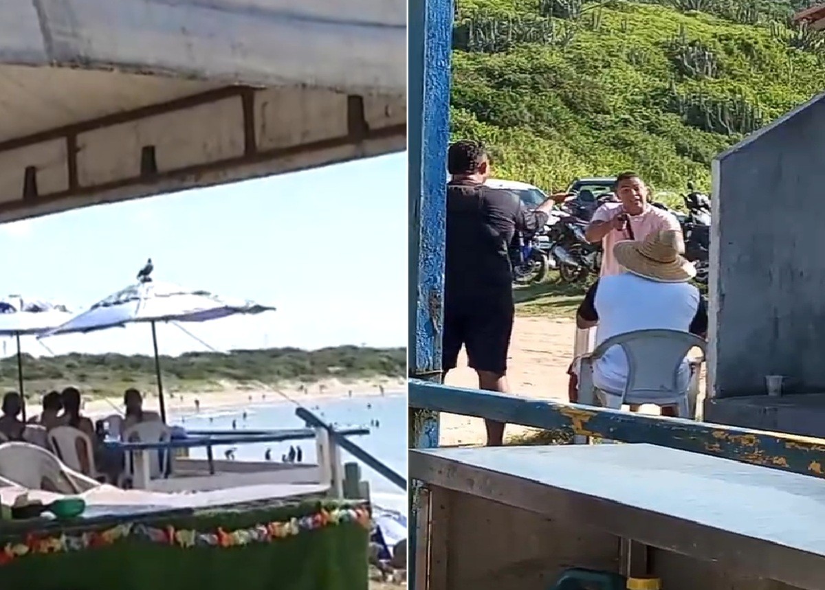 Homem aponta arma para quiosqueiro em praia de Cabo Frio: 'Ele não queria pagar a taxa de serviço'; VÍDEO