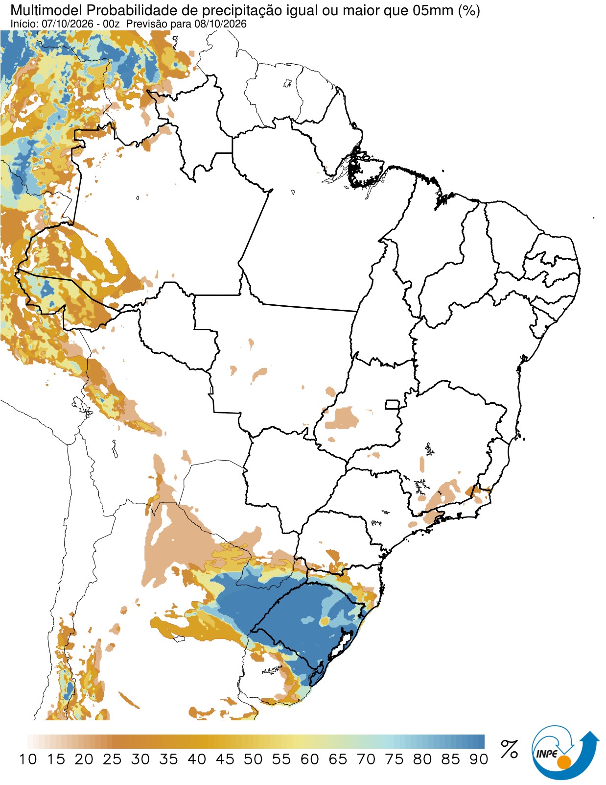 Chuva aumenta no Sudeste nesta quinta e Sul tem risco de tornado; calor domina no Centro-Oeste