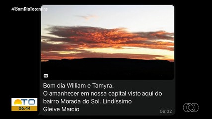 Telespectadores compartilham mensagens no Bom Dia Tocantins desta quarta-feira (10)