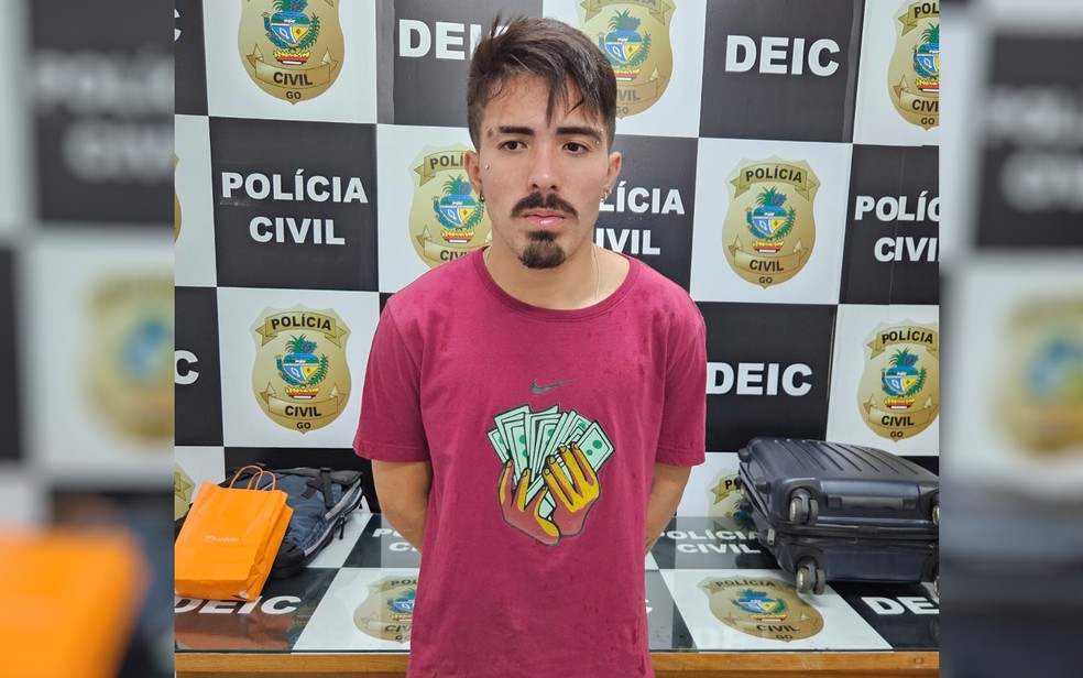 José Henrique, preso por suspeita de homicídio, em Goiânia — Foto: Divulgação/Polícia Civil