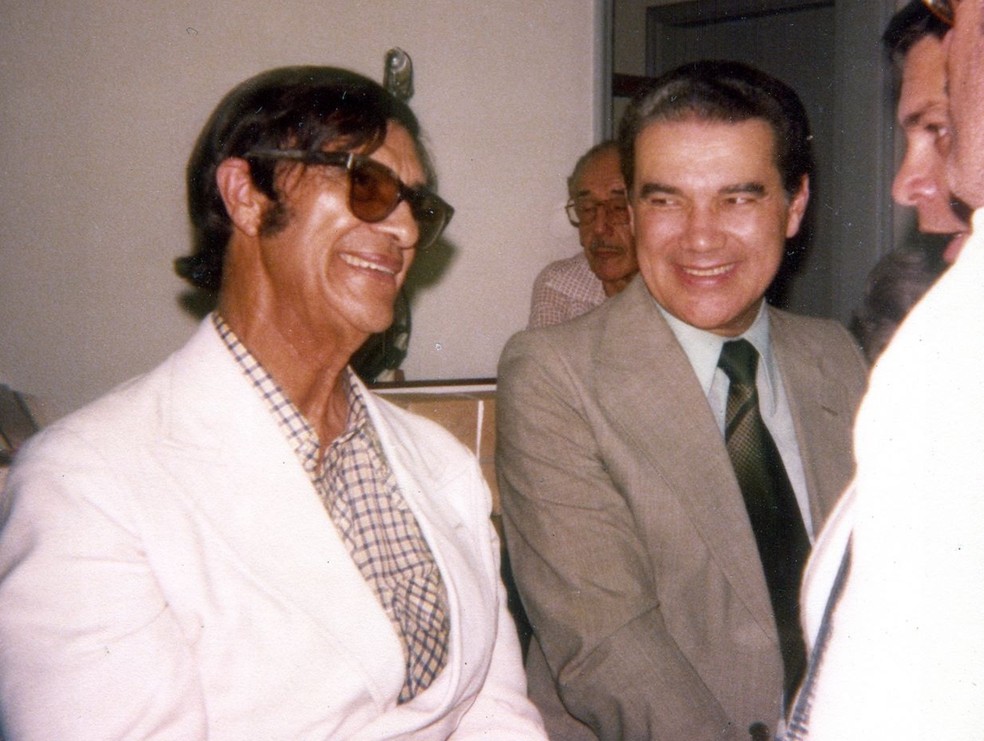Divaldo Franco e Chico Xavier — Foto: Mansão do Caminho
