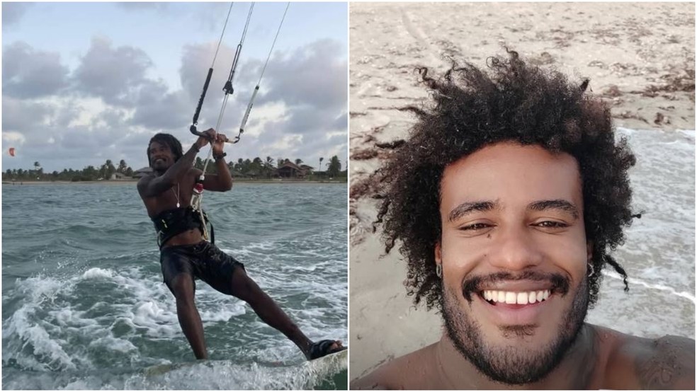 Victor costumava publicar em suas redes sociais vídeos e fotos praticando kitesurf — Foto: Instagram/ Reprodução