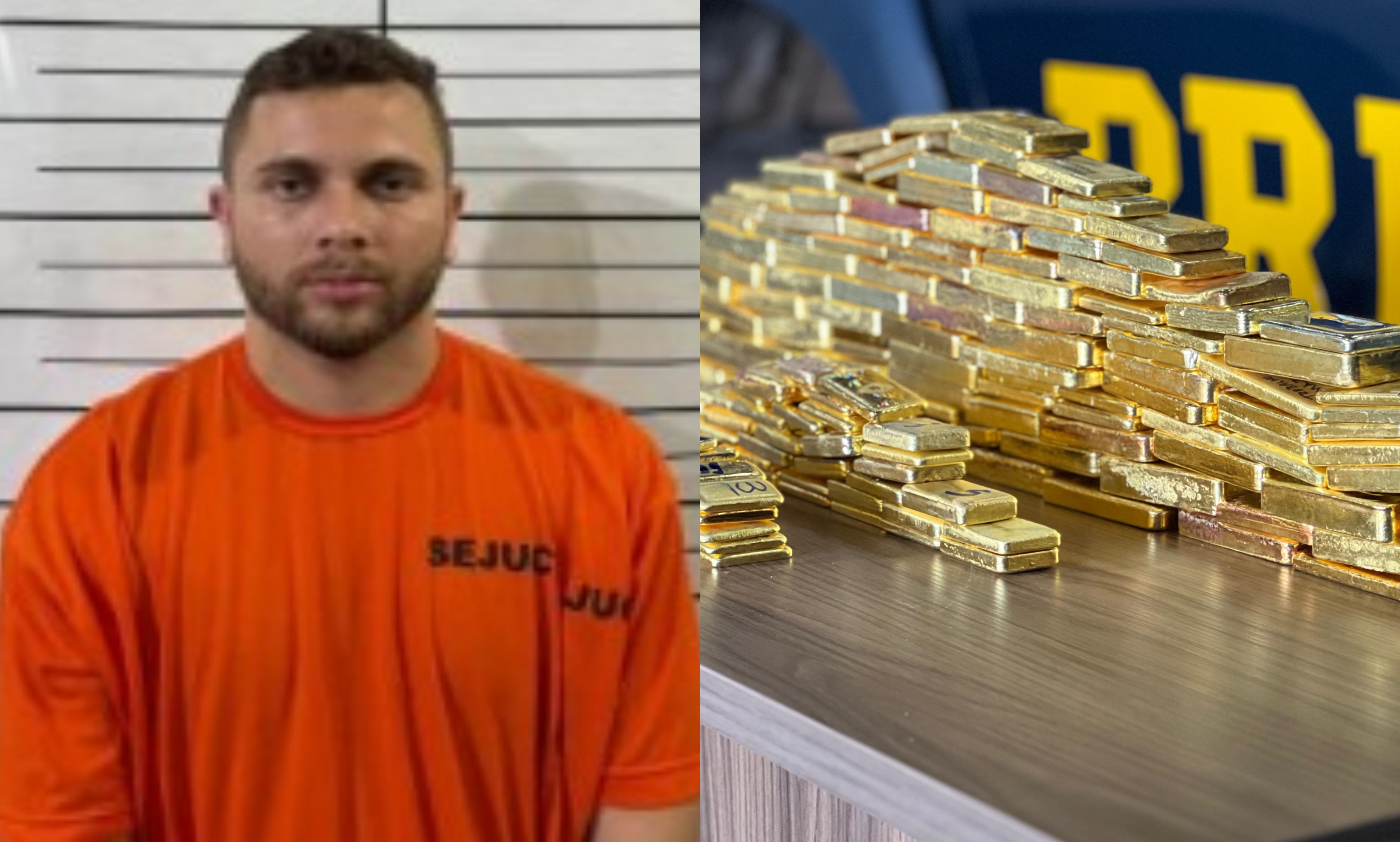 Empresário flagrado com 103 kg de ouro é levado ao maior presídio de Roraima