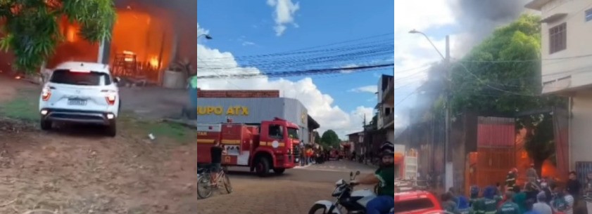 Fogo atinge vila e destrói casas de madeira em Altamira no Pará