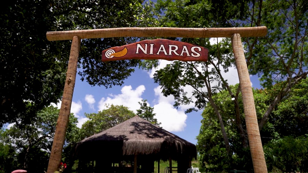 Coletivo Niaras capacita mulheres indígenas na Aldeia Vitória, na Paraíba — Foto: Reprodução/TV Cabo Branco