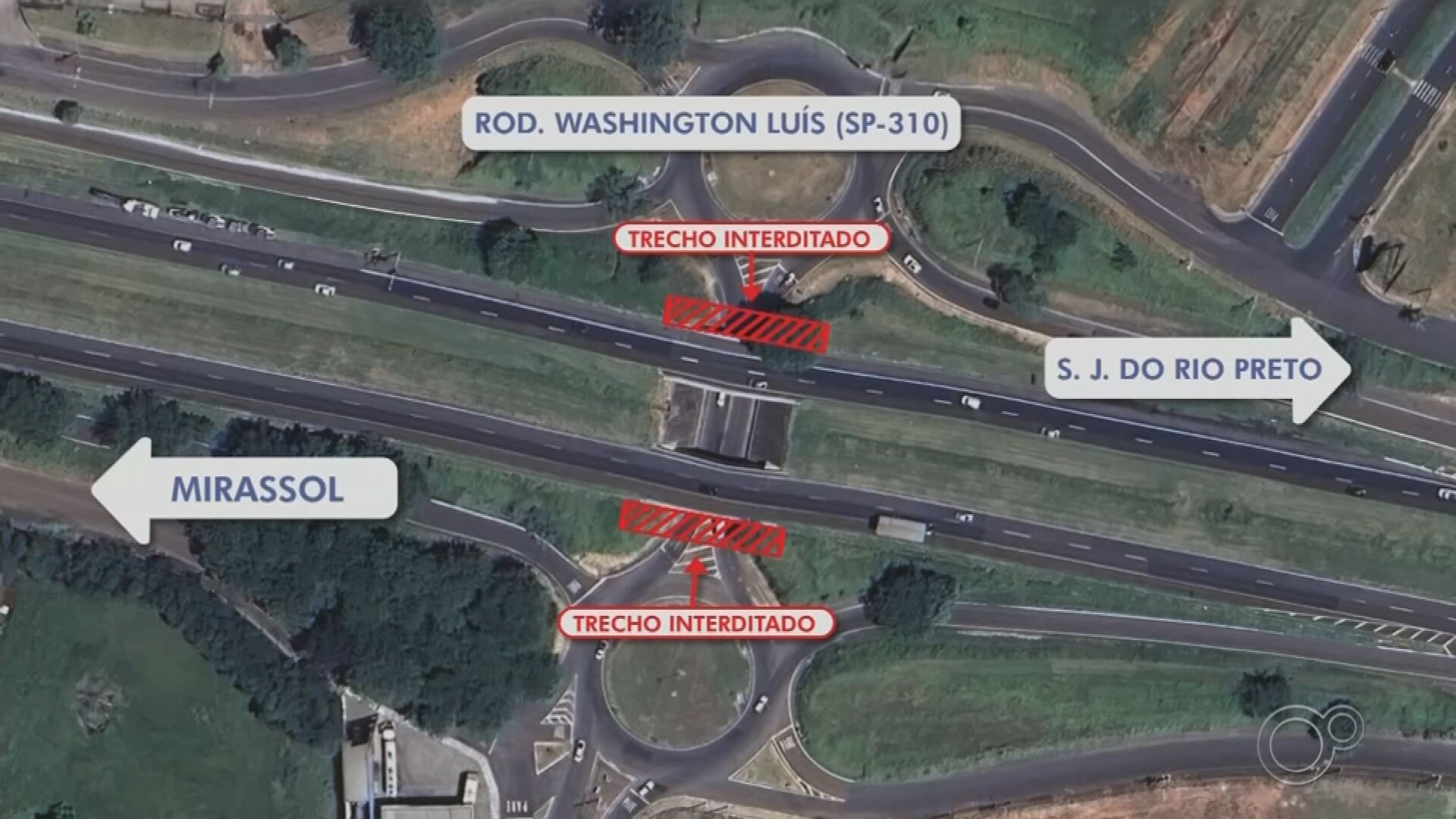 Interdição na Washington Luís muda acesso a Mirassol; veja rotas alternativas