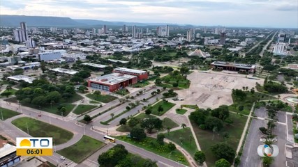 Drone sobrevoa Praça dos Girassóis e avenidas de Palmas nesta quinta-feira (18)
