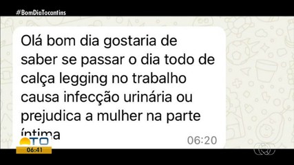 Especialista responde dúvidas sobre infecção urinária em mulheres no Bom Dia Responde