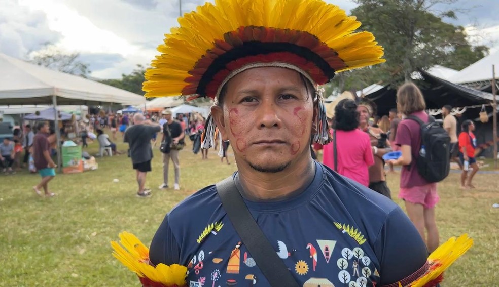 Iracadju Ka’apor, representante do povo Ka’apor, da Terra Indígena Alto Turiaçu — Foto: Rafael Cardoso/g1 Maranhão