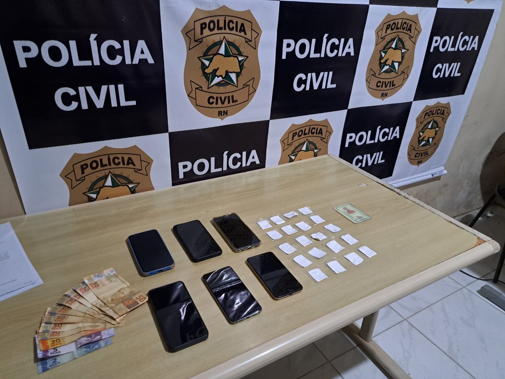 Celulares apreendidos durante operação no RN — Foto: Divulgação