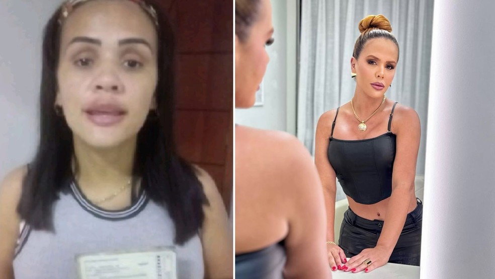 Polícia divulgou imagem de como a suspeita antes de começar a aplicar os golpes no Espírito Santo — Foto: Reprodução/ Redes Sociais