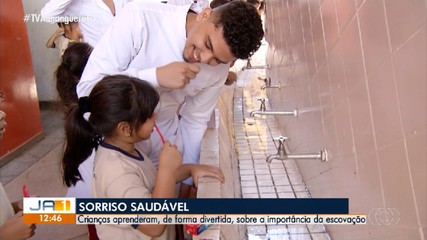 Estudantes da rede pública de Palmas participam de ação sobre saúde bucal