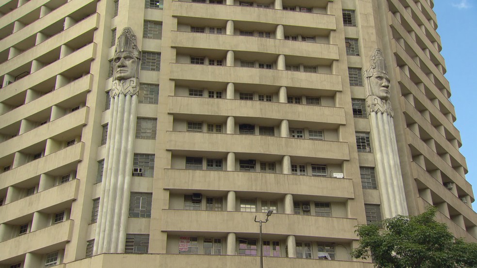 Icônica fachada do Edifício Acaiaca, no Centro de Belo Horizonte — Foto: Frederico D'Ávila/TV Globo