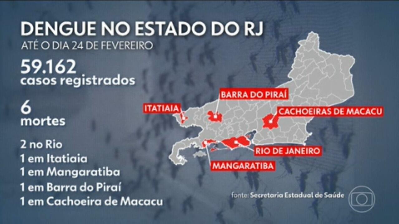 RJ chega a 6 mortes por dengue confirmadas em 2024 | Rio de Janeiro | G1