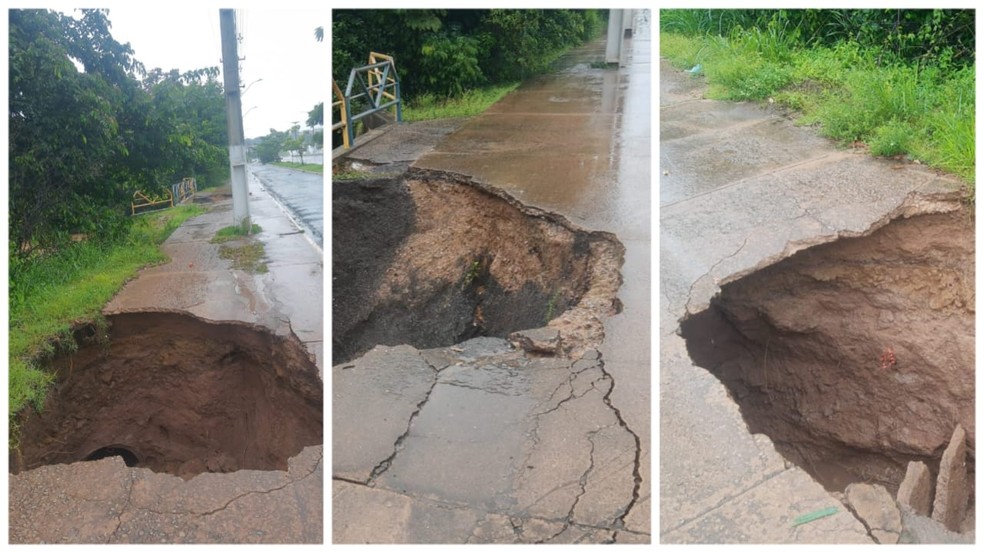 Chuva forte abre cratera em rodovia de Sergipe e deixa uma pessoa