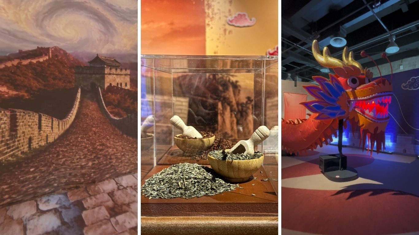 Exposição imersiva gratuita faz visitante caminhar pela Muralha da China sem sair de Campinas
