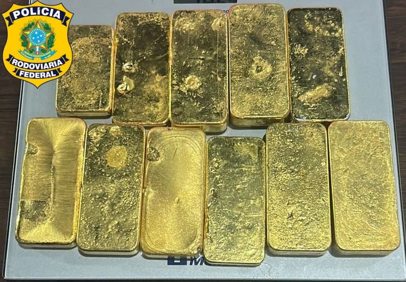 PRF apreende 10 kg de ouro em RR e registra terceira ocorrência em menos de dois meses
