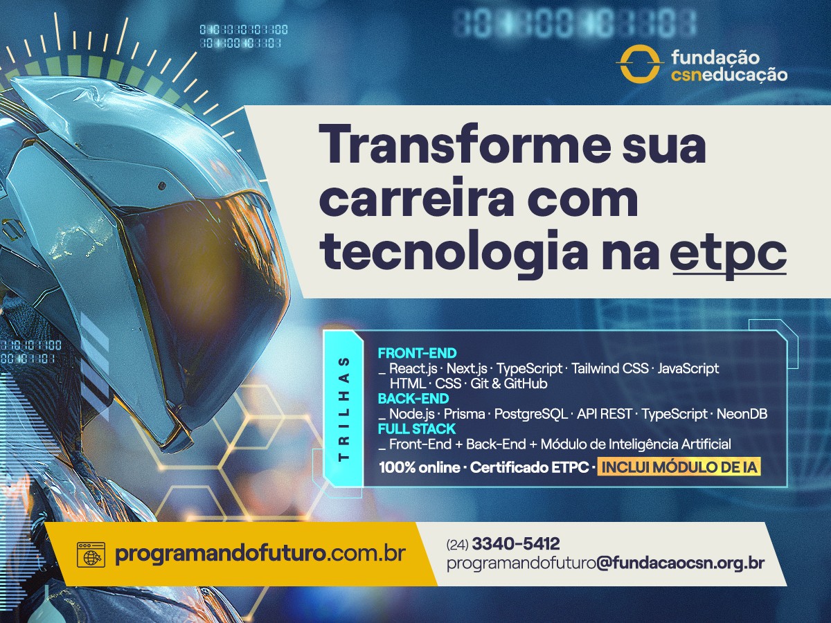 Saia do zero e entre no mercado de tecnologia ainda este ano com a ETPC