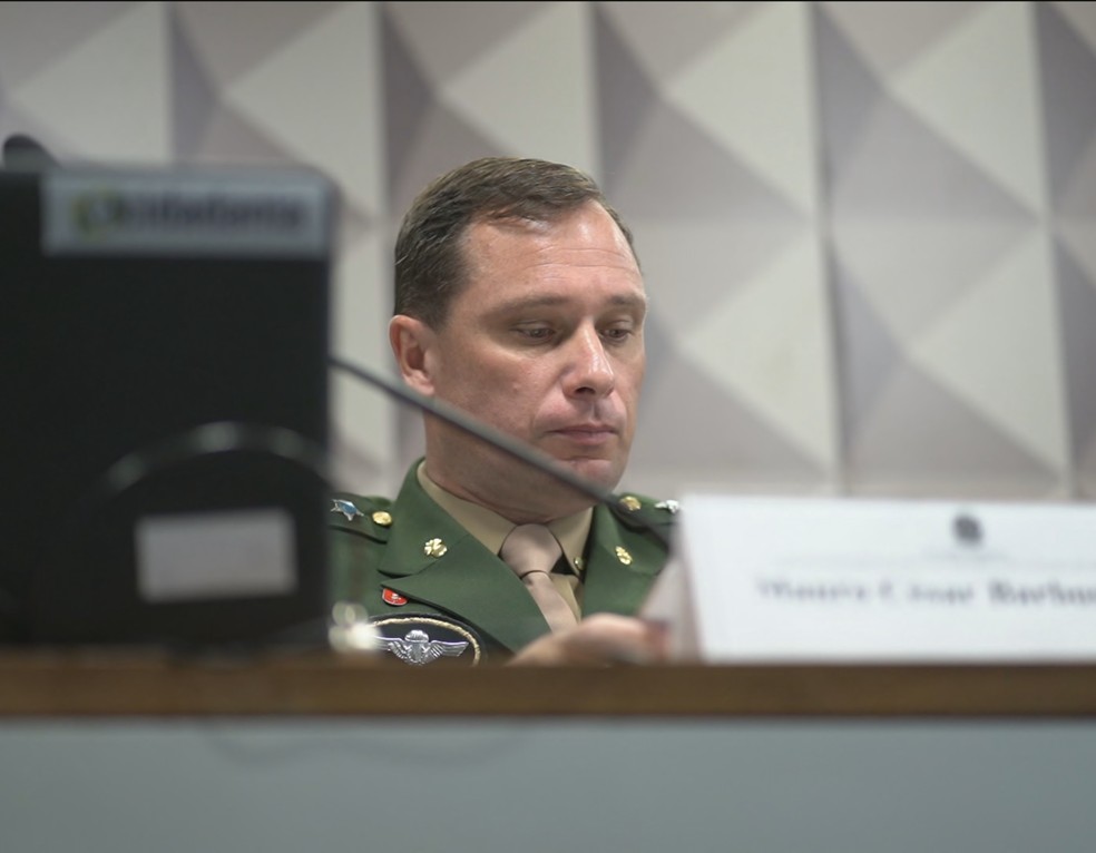 Mauro Cid, ex-ajudante de ordens de Jair Bolsonaro  — Foto: Jornal Nacional/ Reprodução