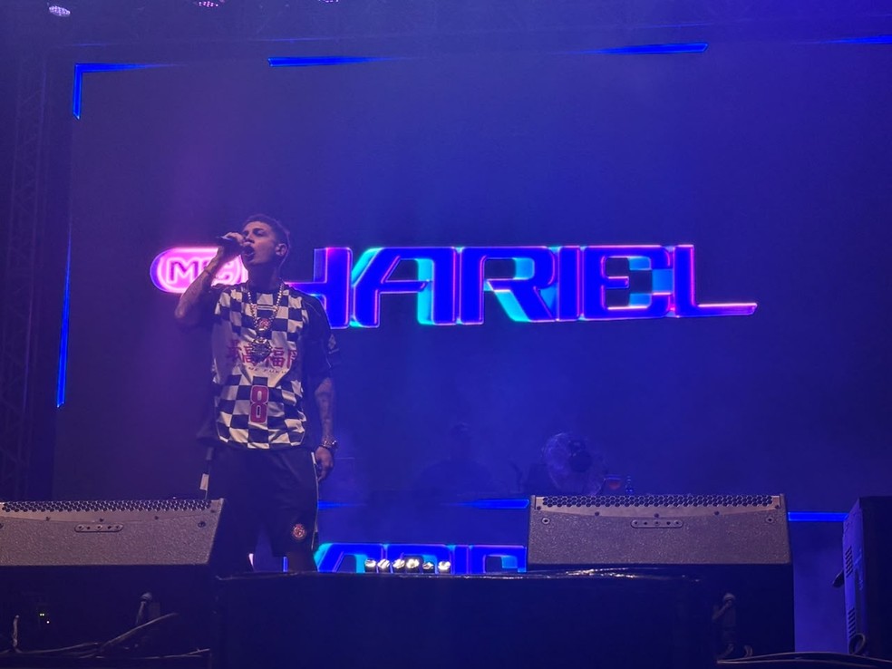 MC Hariel encerrou a programação do Palco Alfândega do Sou Manaus 2026. — Foto: Patrick Marques/g1 AM