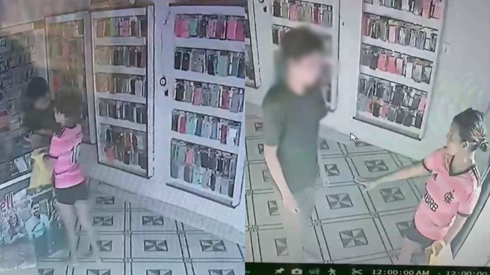 VÍDEO: Mulher tenta comprar celular fiado, anuncia assalto com facão e foge no PI