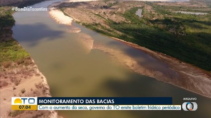 Governo emite boletim hídrico das bacias do Tocantins durante período de estiagem