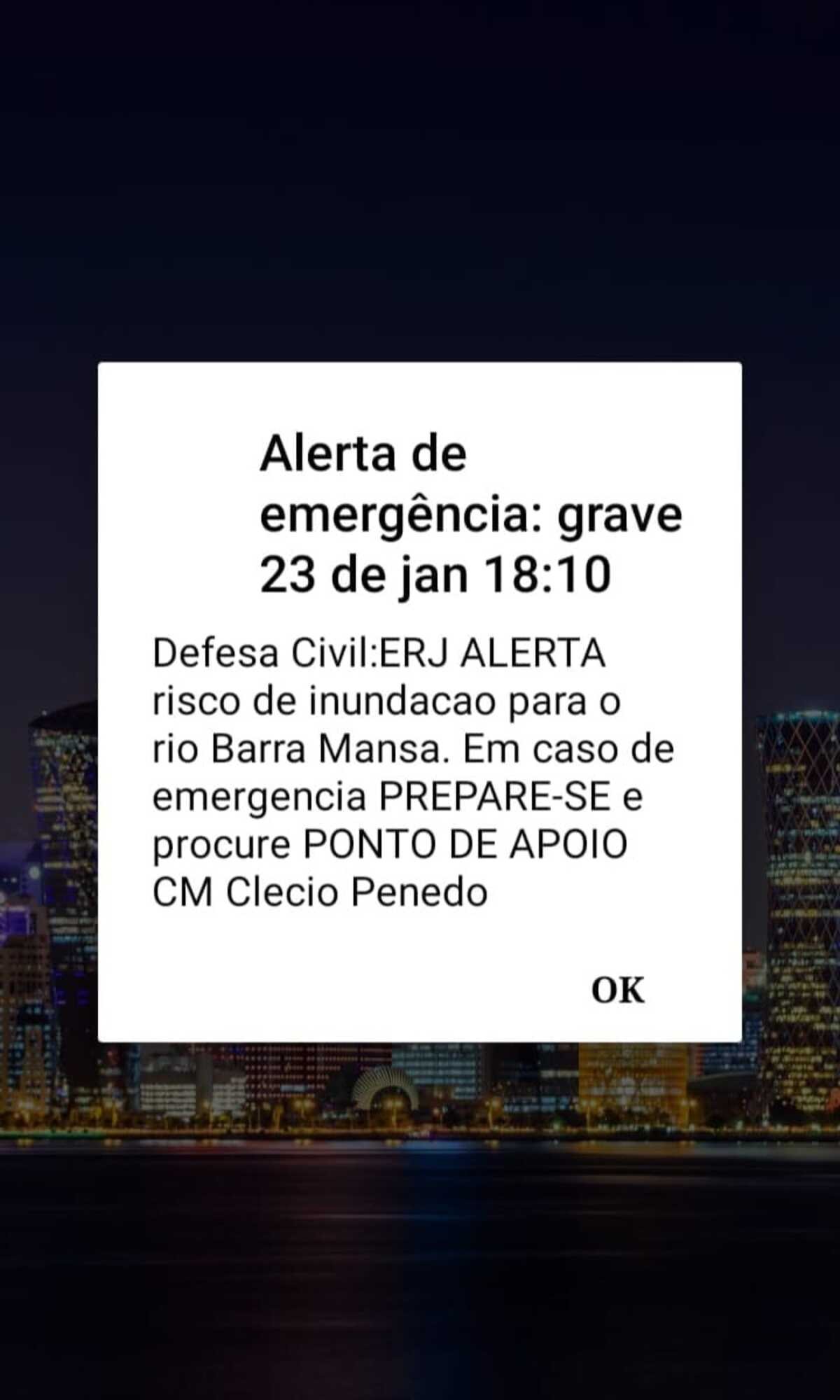 Rio Barra Mansa atinge cota de transbordo e Defesa Civil aciona sirenes e alerta por celular
