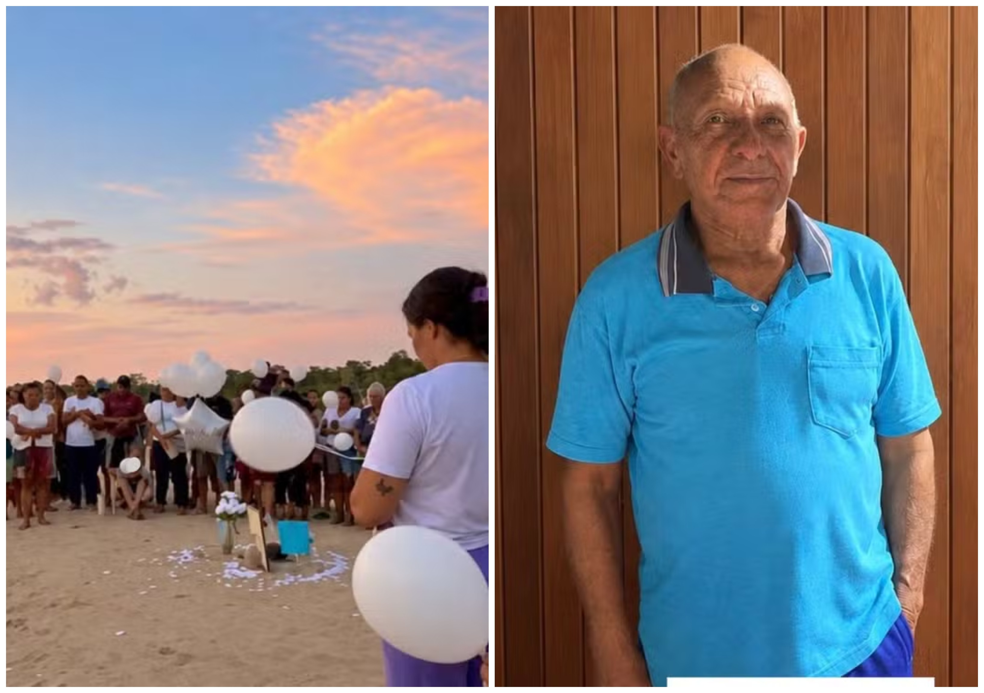 VÍDEO: Familiares soltam balões em homenagem a barqueiro de 82 anos que desapareceu em rio no Acre