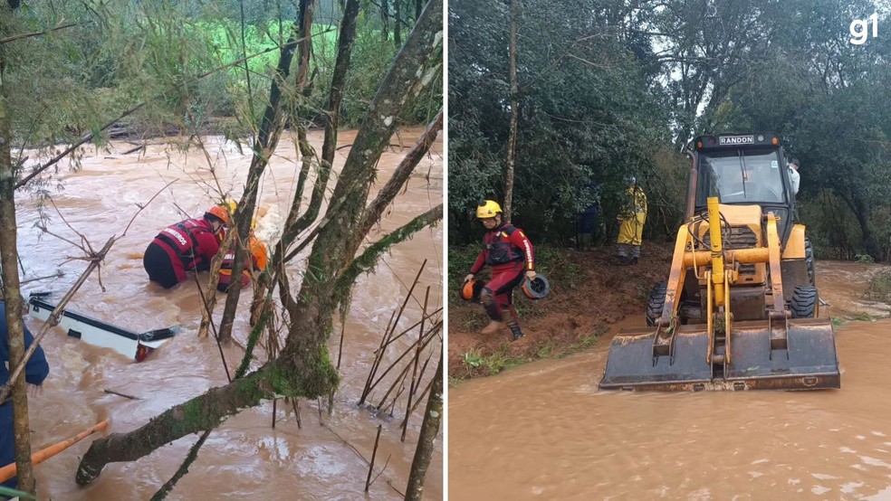Vítima foi encontrada pelos bombeiros após chuva em Mato Castelhano — Foto: Corpo de Bombeiros/Divulgação